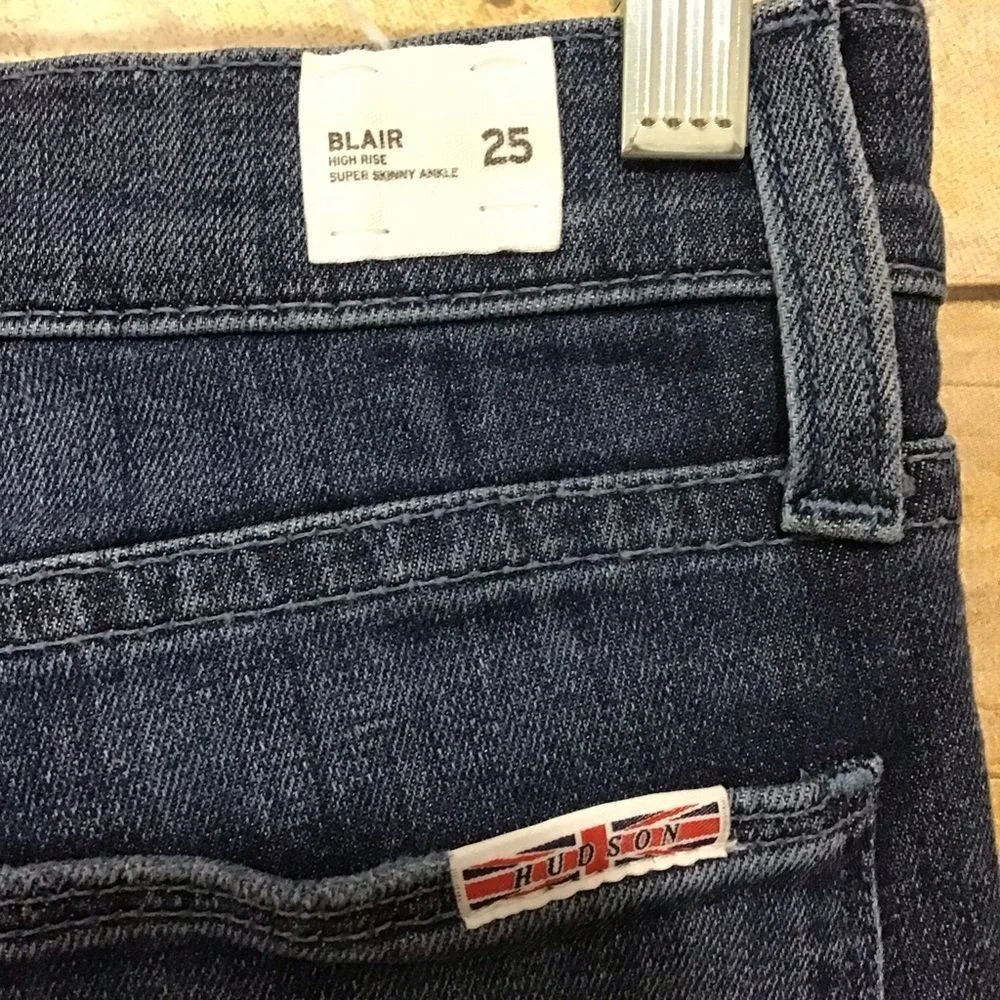Hudson Blair High Rise Super Skinny‎ Ankle Jeans 25